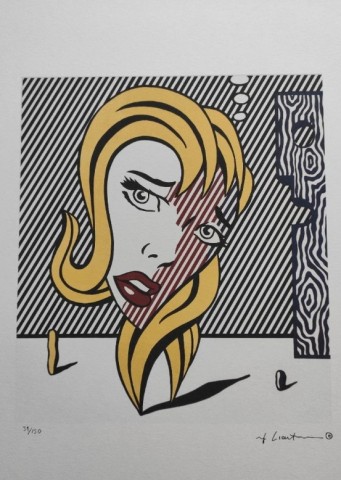 "Blonde from the Surrealist Series" Lithograph Signed by Roy Lichtenstein