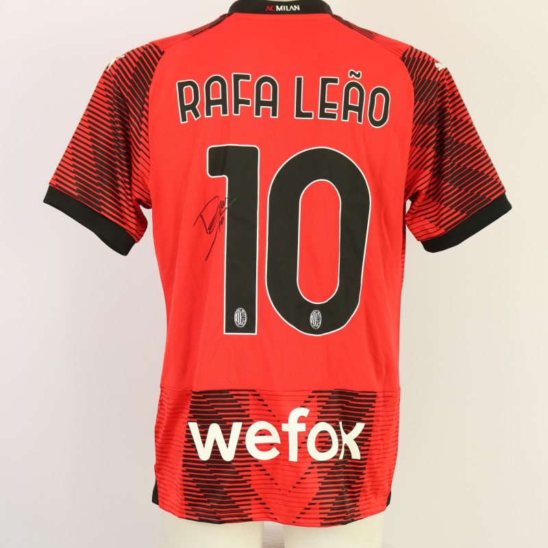 Maglia ufficiale Rafa Leao Milan, 2023/24 - Autografata