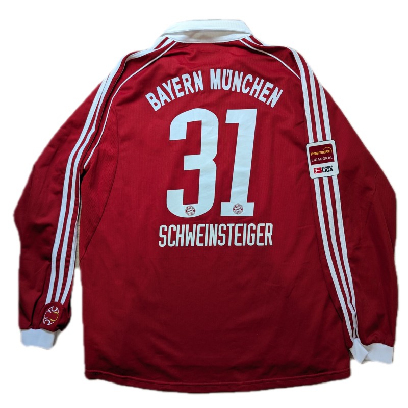 Schweinsteiger Bayern Munich Match-Issued Shirt, Ligapokal Final 2006