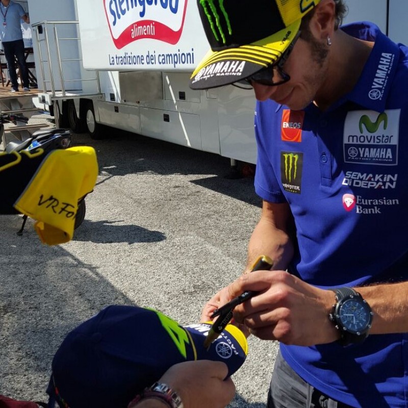 Official Yamaha hat, Signed by Valentino Rossi