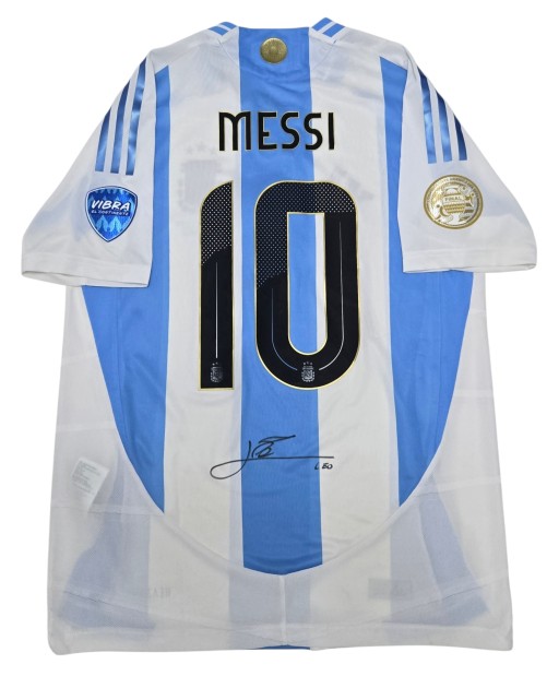 Messi's Signed Match-Issued Shirt, Argentina vs Colombia Copa America Finals 2024
