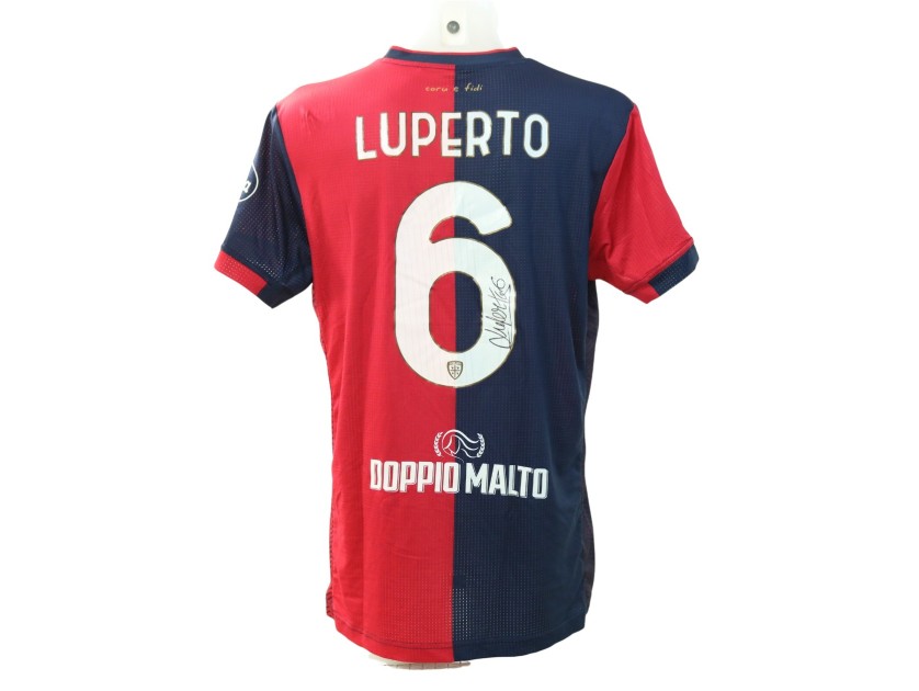 Luperto's Signed Unwashed Shirt, Cagliari vs Inter 2024