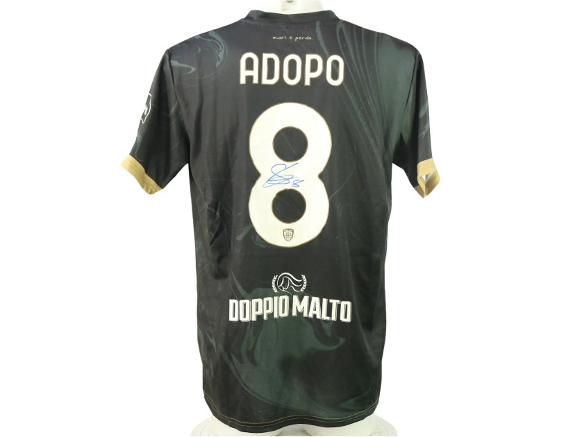 Adopo Signed Unwashed Shirt, Cagliari vs Napoli 2024