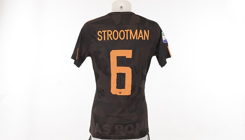 Strootman Napoli-Roma 2017/18 Worn Shirt