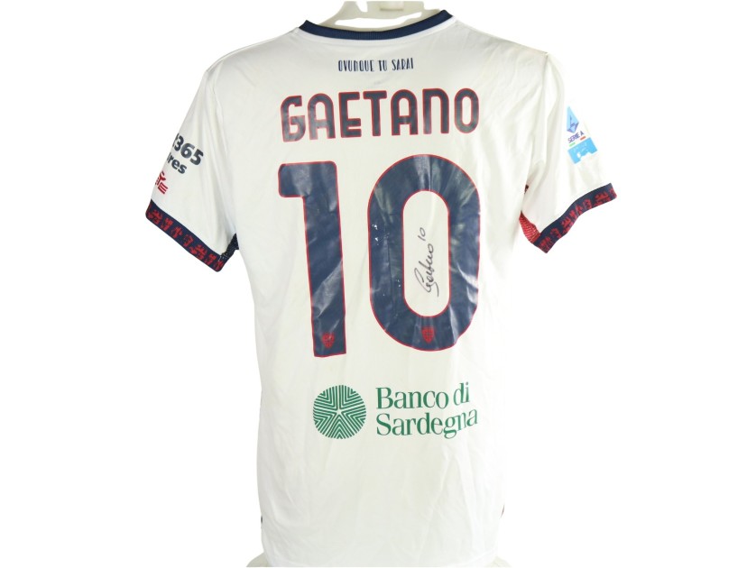 Maglia Gaetano Unwashed Sassuolo vs Cagliari, 2026 - Autografata