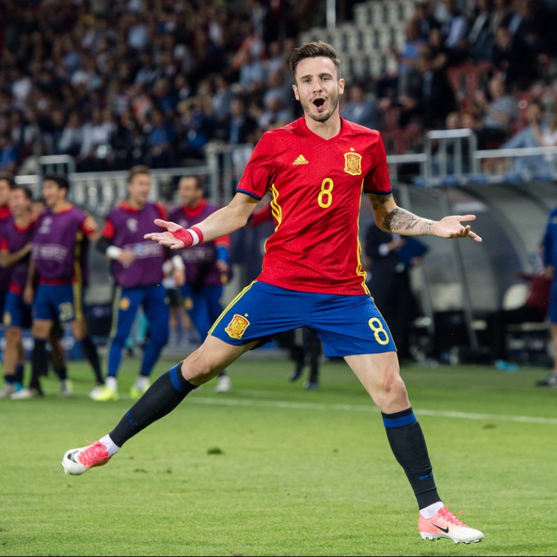 Saùl Official Spain shirt, Euro U21 2017 - Signed by the Team