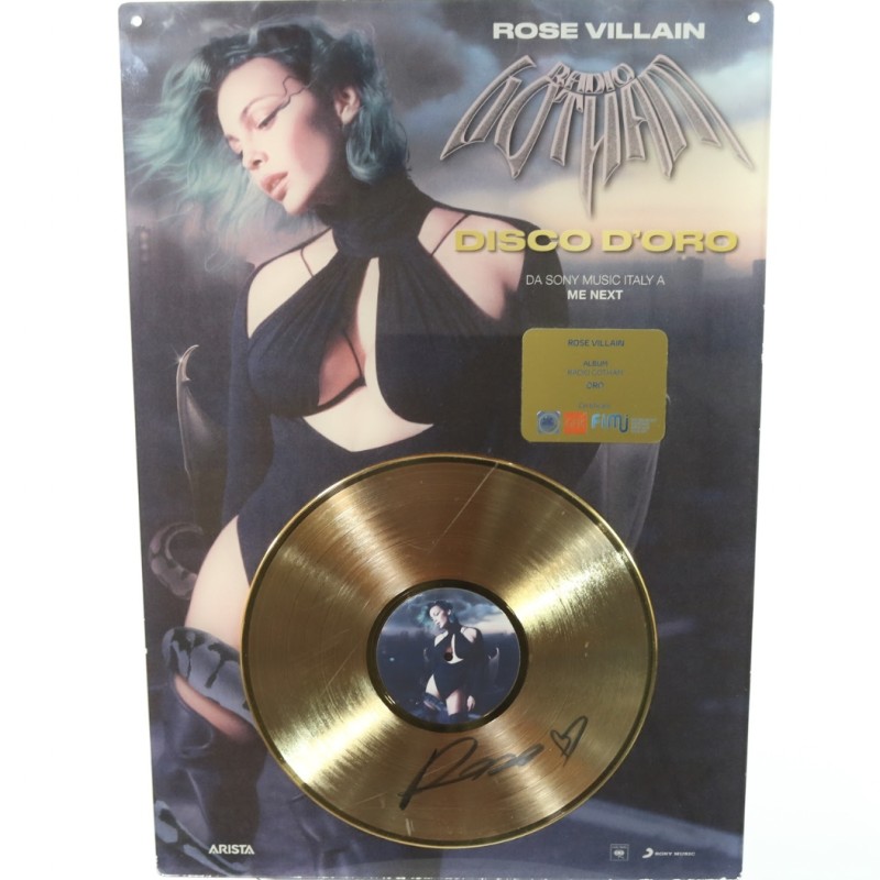 Rose Villain's autographed gold record donated for Sanremo 2025