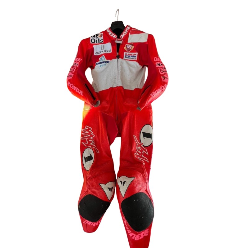 Max Biaggi's Motomondiale 1998 Worn Race Suit + Signature COA