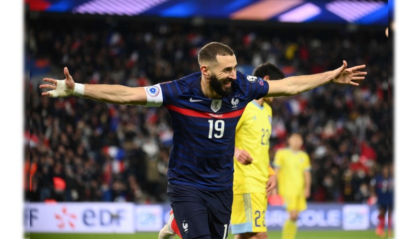 Benzema's Match Shirt, France-Honduras 2014 - CharityStars