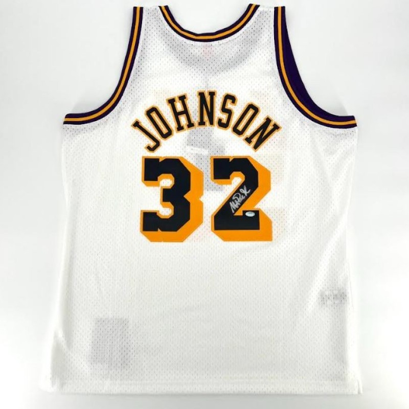 Magic Johnson Signed Mitchell&Ness Los Angeles Lakers Jersey