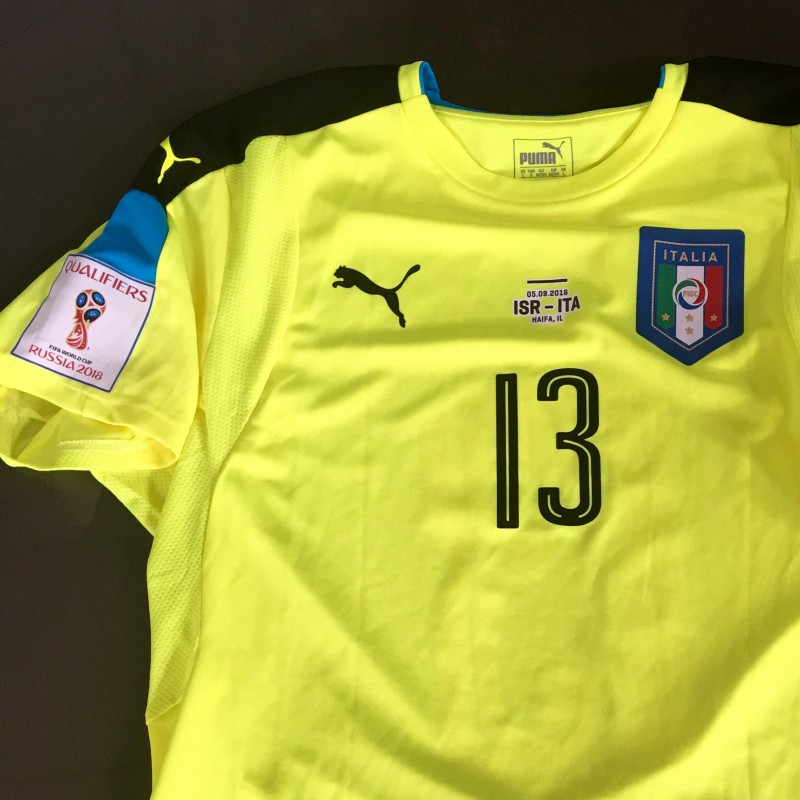 Match worn Marchetti Italy shirt, Israel - Italy 5/9/2016
