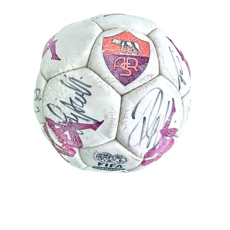 Pallone Match-Ball Roma, 2000/01 - Autografato dalla Rosa