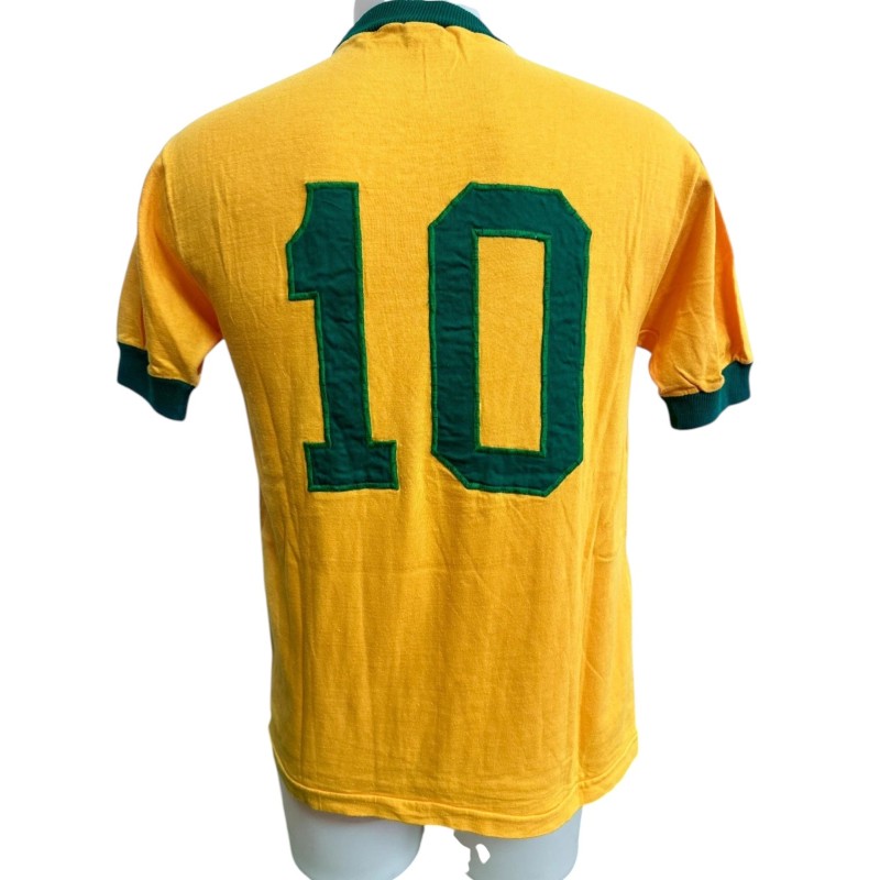 Rivelino's Brazil Signed Match-Worn Shirt, FIFA World Cup 1974
