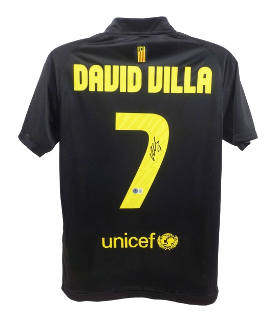 Camicia replica firmata da David Villa del FC Barcelona