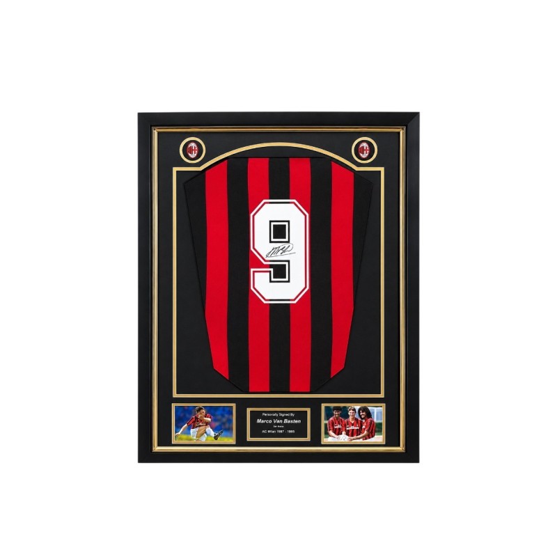 Marco van Basten's AC Milan 1988–89  Signed and Framed Shirt