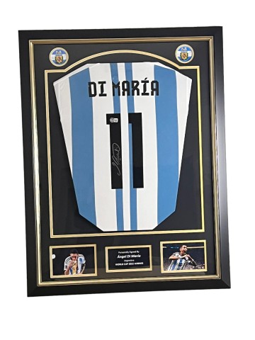 Ángel Di María Argentina World Cup 2022 Signed and Framed Shirt