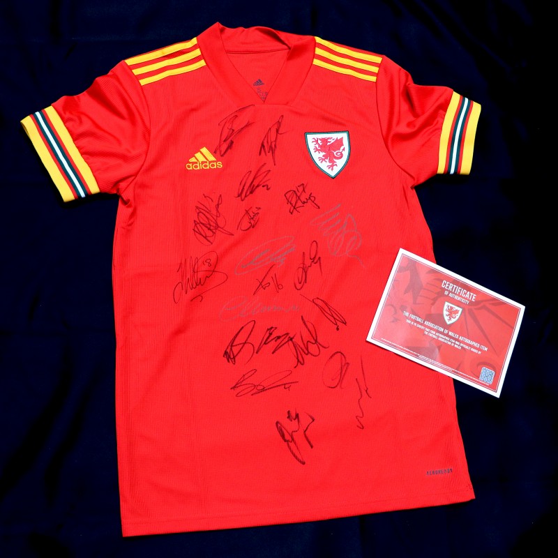 Signed Wales Football Team Shirt