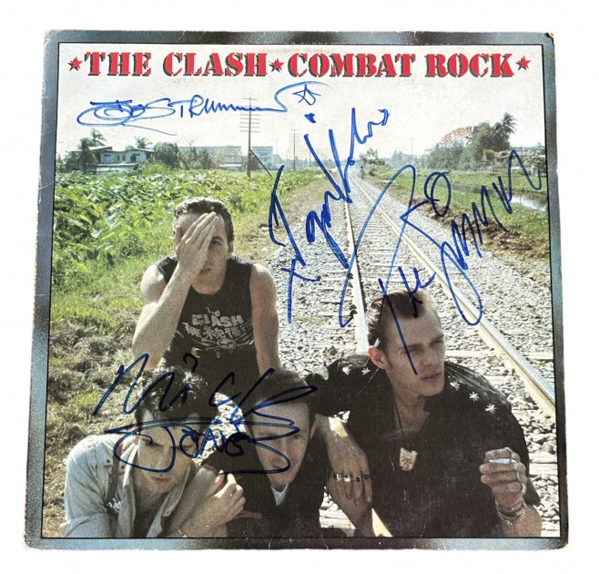 The Clash Signed 'Combat Rock' Vinyl LP - CharityStars