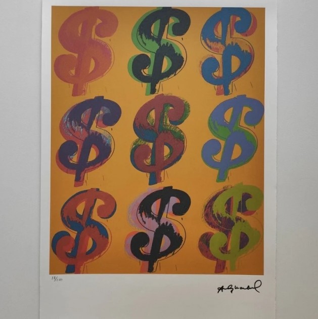 "Dollar" Lithograph Signed by Andy Warhol 