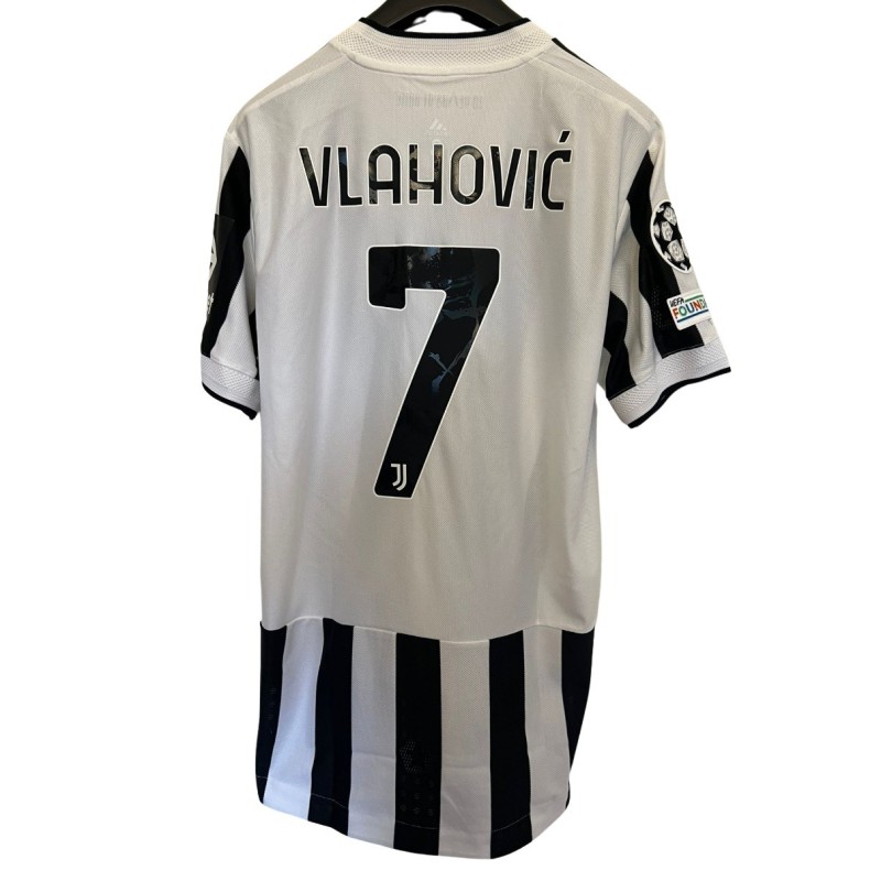 Vlahovic's Juventus Match-Issued Shirt, UCL 2021/22