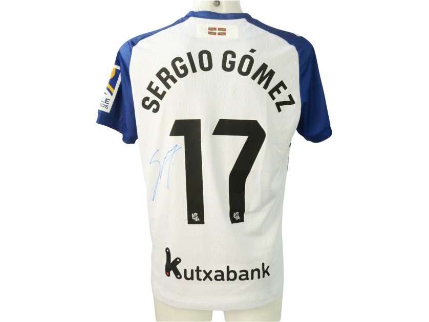 Maglia Sergio Gómez unwashed Real Sociedad vs Real Madrid 2024 "Edizione Limitata Chillida" - Autografata