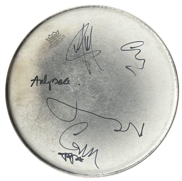 Oasis Signed Drumskin