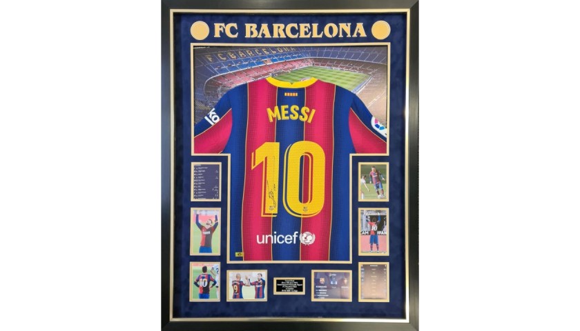 Messi's Match-Issued and Signed Shirt, Final Season Barcelona 