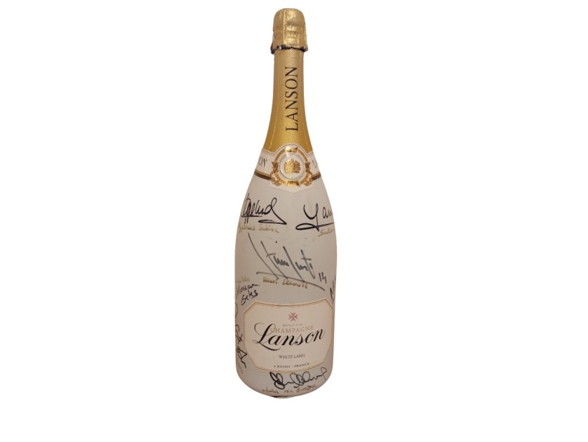 Champagne Bottle of Lanson Signed by 2014 ATP Tennis Legends