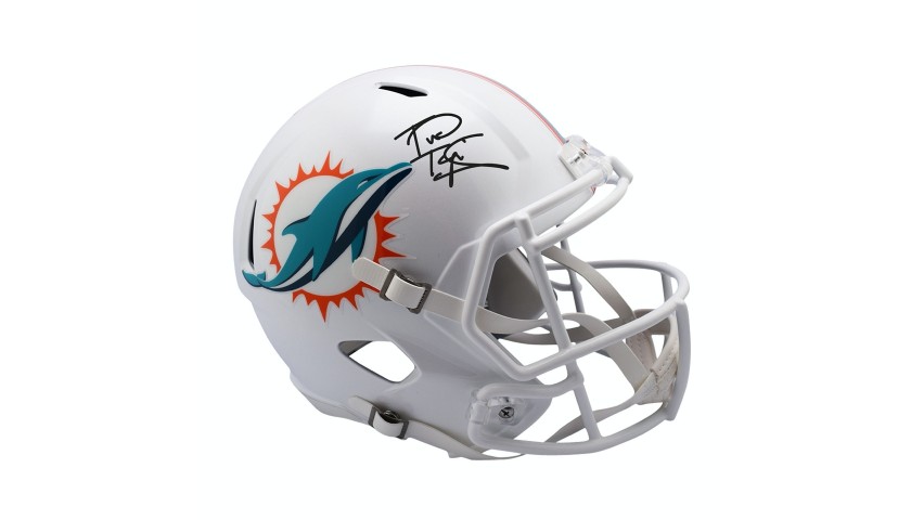 Tua Tagovailoa Hand Signed Dolphins Full-Size Helmet