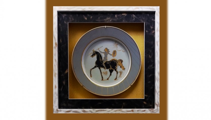 "Guerriero Mitologico" by Salvador Dali - Numbered Edition Plate