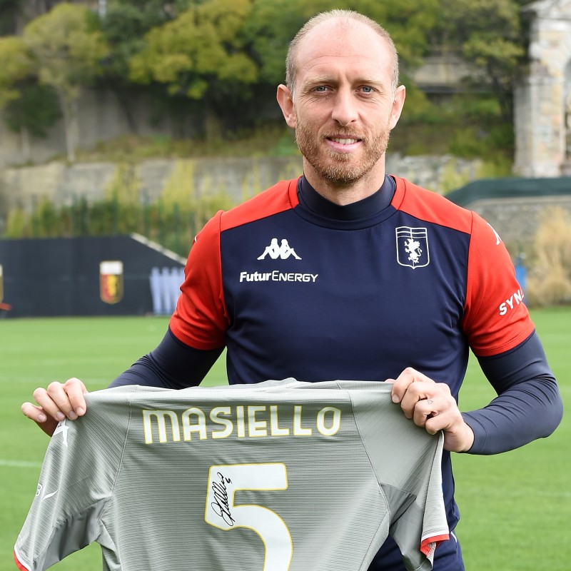 Masiello's Genoa Match-Issued Signed Shirt, 2021/22