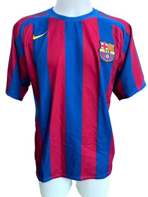Eto'o's Barcelona Signed Official Shirt, 2005/06 - CharityStars