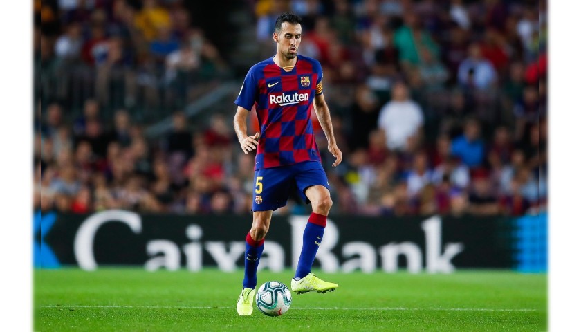 Busquets' Official Barcelona Signed Shirt, 2019/20