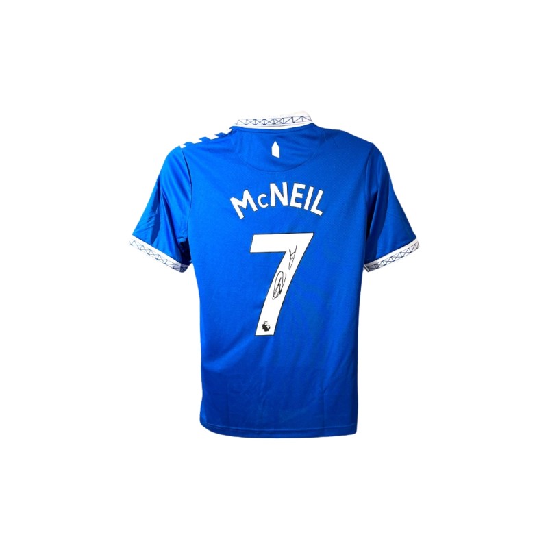 Maglia ufficiale firmata da Dwight McNeil per l'Everton 2023/24