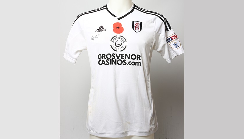 Poppy Shirt Signed by Fulham FC's Tayo Edun