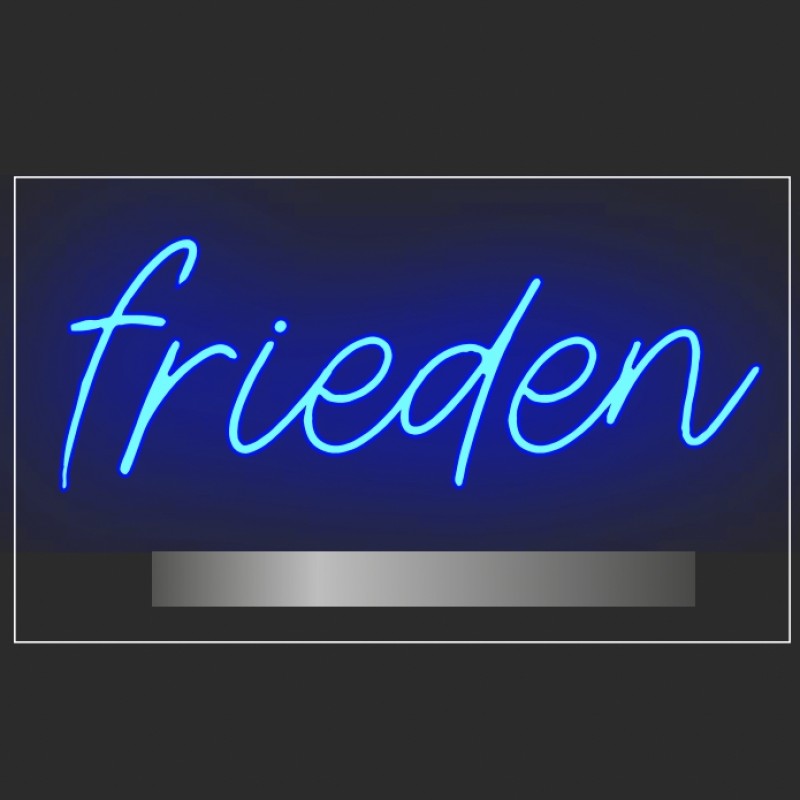 Decorative neon - 'Peace' inscription in German