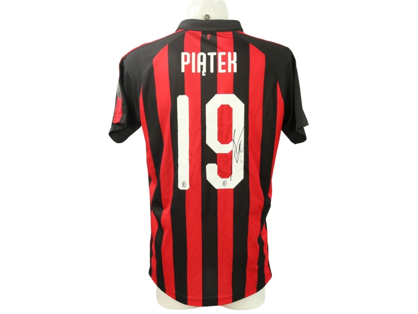 Piatek's Milan Signed Match-Issued Shirt, 2018/19