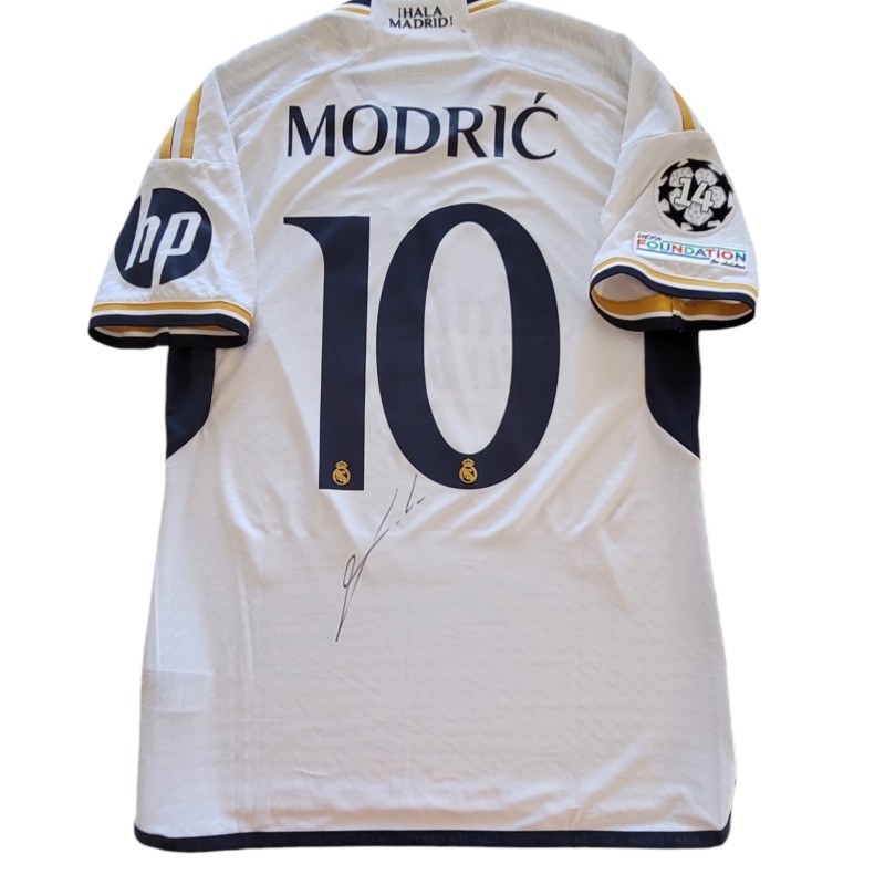 Modric's Issued Signed Shirt, Borussia Dortmund vs Real Madrid 2024 UCL Final 