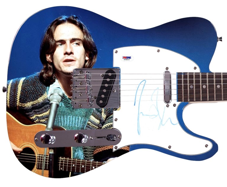 Battipenna su chitarra personalizzata - Autografato da Jasmes Taylor