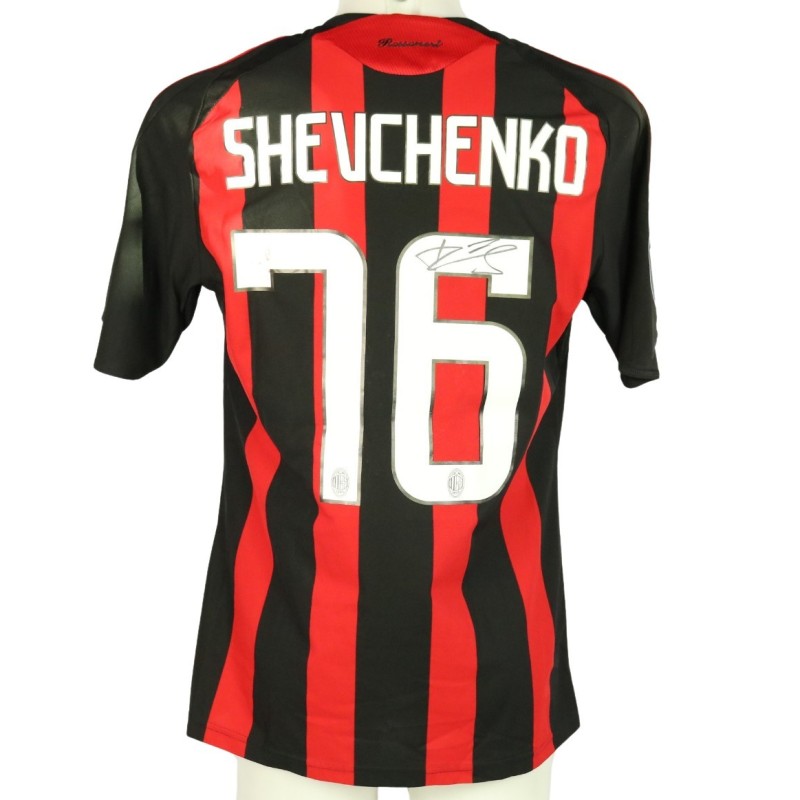 Shevchenko Official Signed AC Milan Shirt, UEFA Cup 2008/09