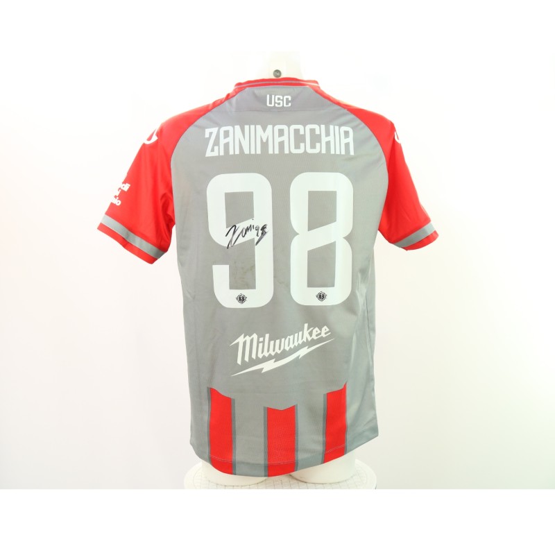 Zanimacchia's Signed Unwashed Shirt, Cremonese vs Frosinone 2024