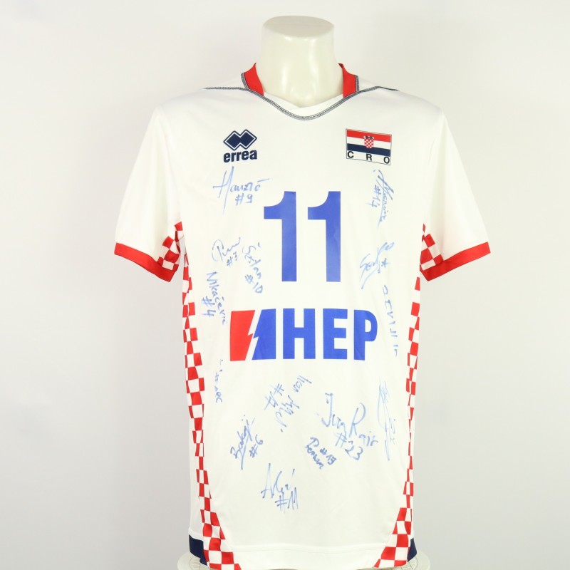 Croatia Men's National Team Jersey at the European Championships 2023 - Autographed by the team
