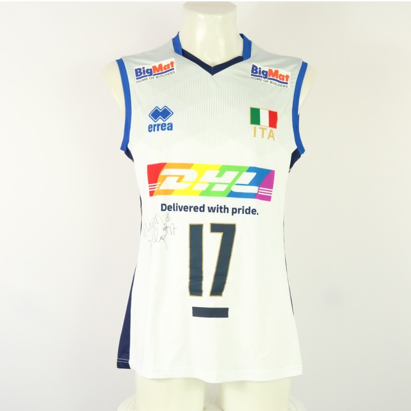 Match-issued Sylla Italy CEV EuroVolleyball 2023 jersey - autographed