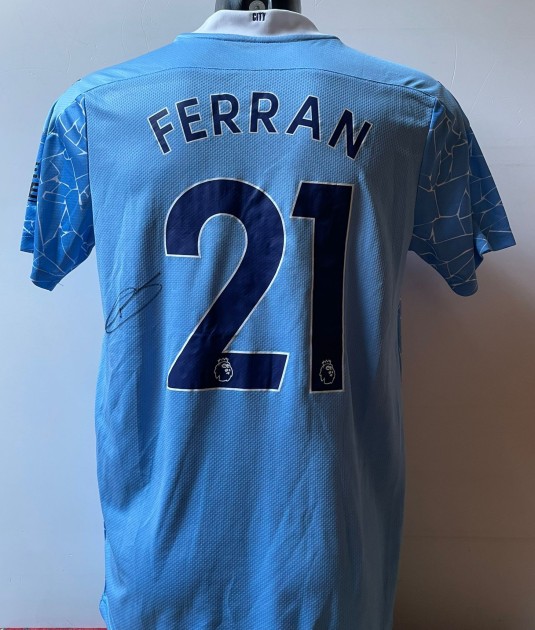 Maglia Ferran Manchester City, replica 2020/21 - Autografata con video prova
