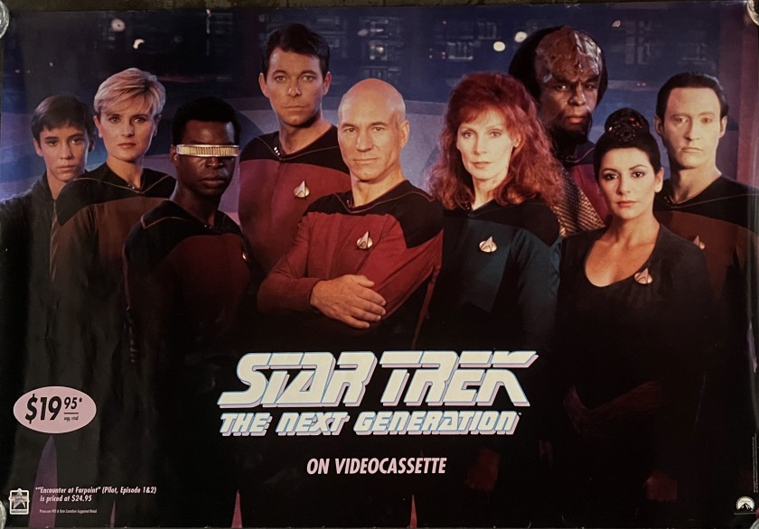 Star Trek: The Next Generation on Video Cassette Original Promotional Poster