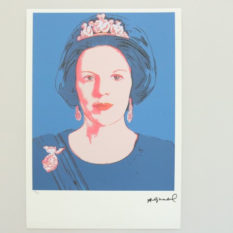 Andy Warhol "Queen Beatrix of the Netherlands" Signed Limited Edition Warhol Factory