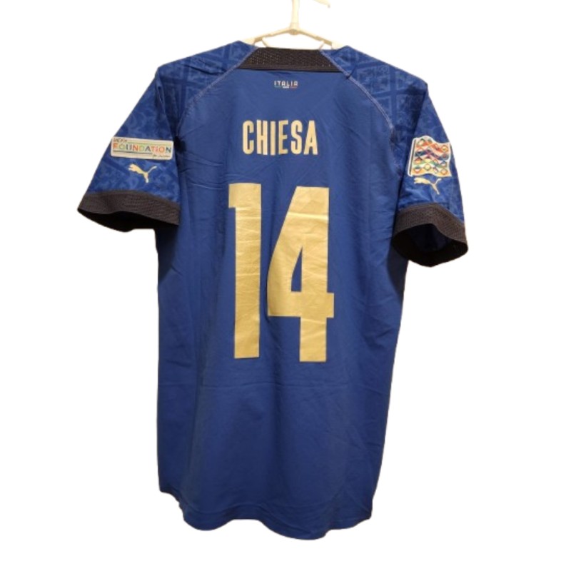 Federico Chiesa's Italy Nations League 2021 Match-Issued Shirt 
