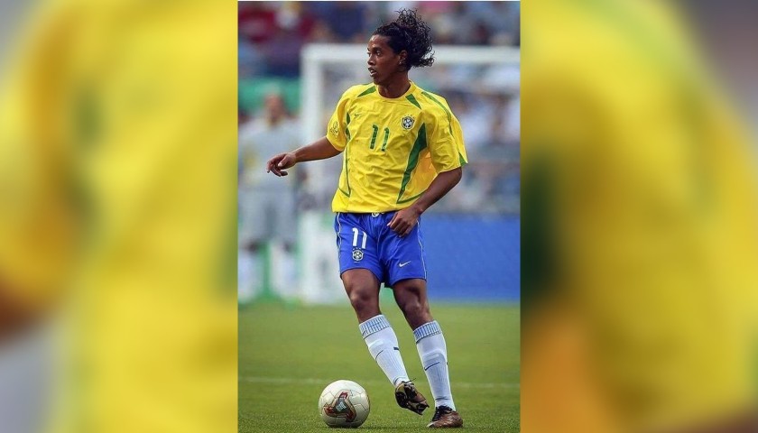 Ronaldinho's Official Brazil Signed Shirt, 2002