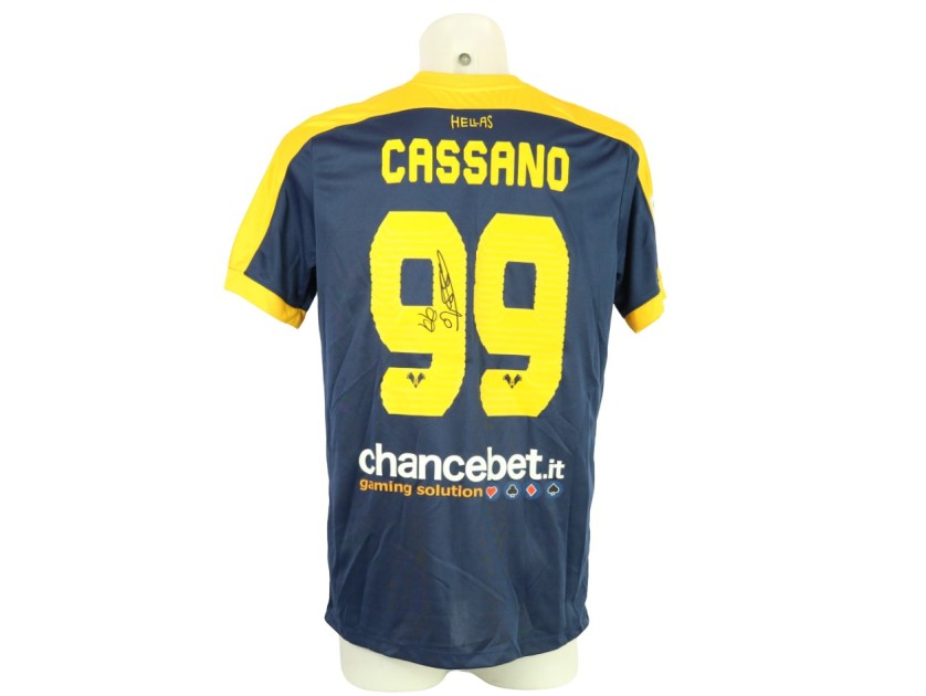 Cassano's Hellas Verona Signed Match Shirt, 2017/18
