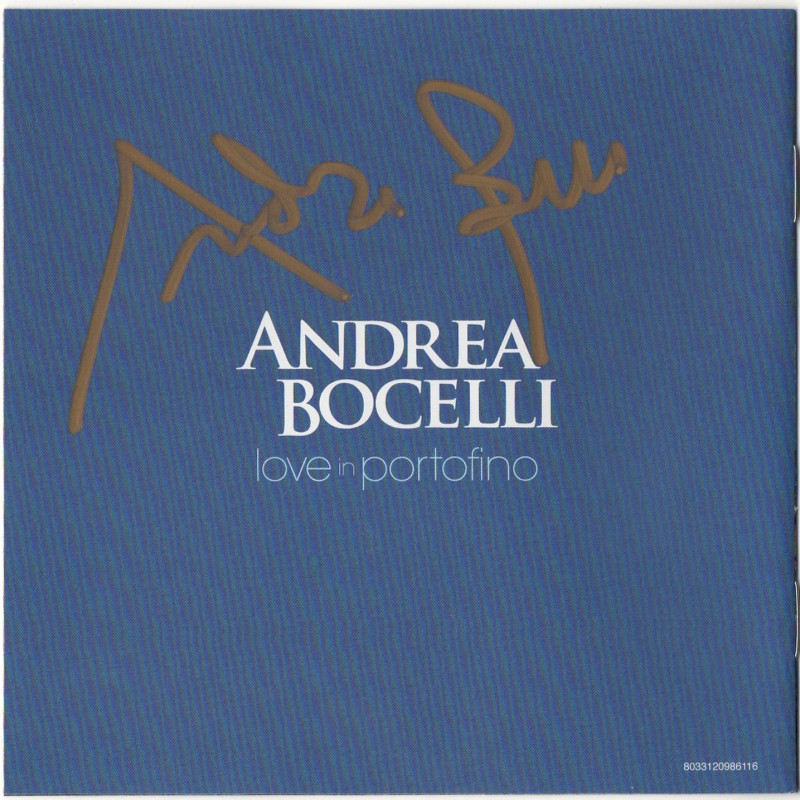 "Love in Portofino" - Andrea Bocelli Signed Album